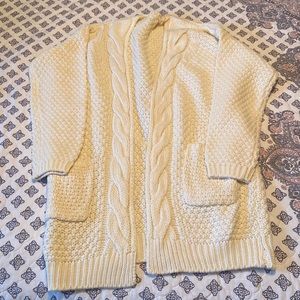 Chunky knit cardigan sweater